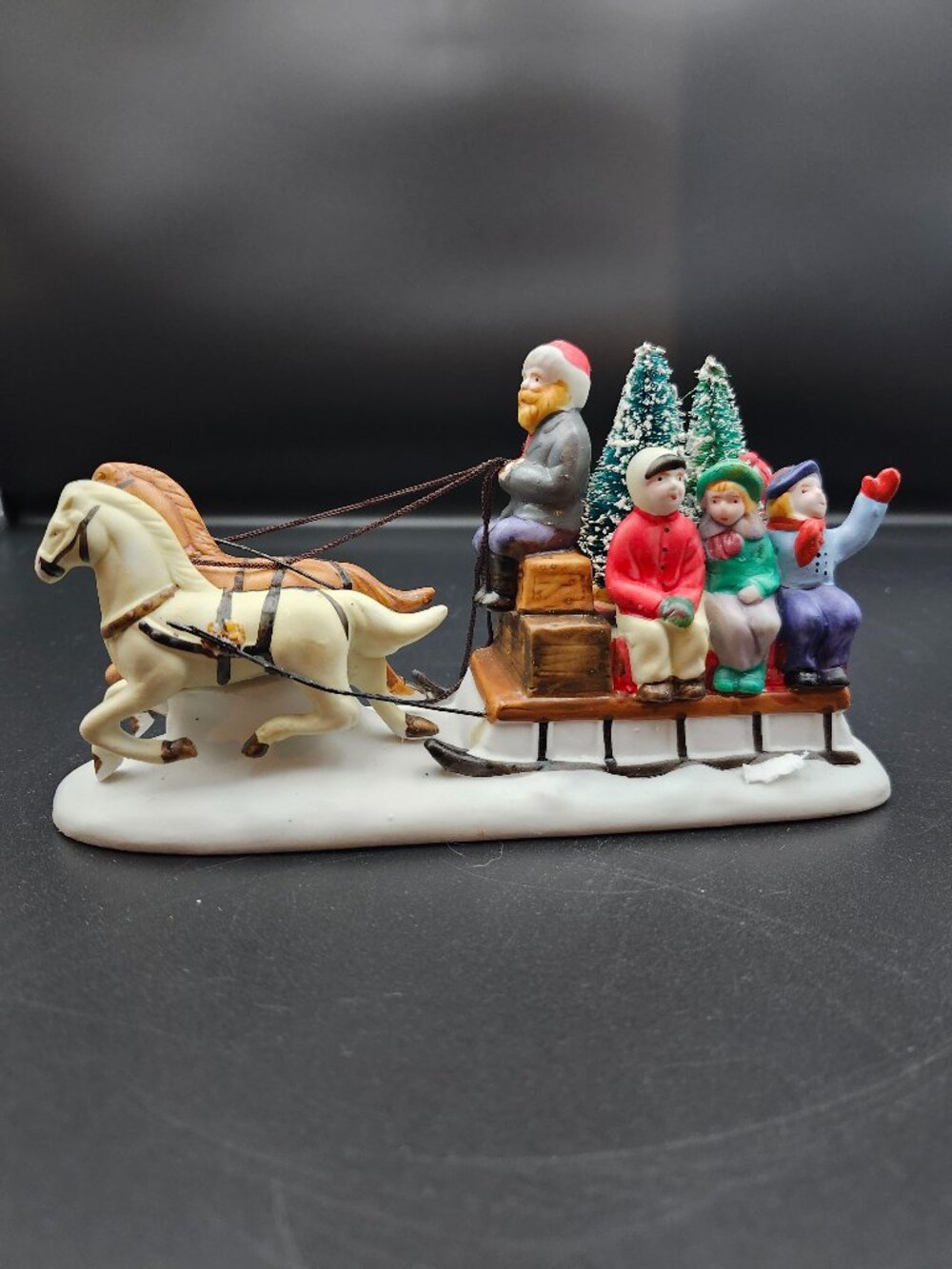 Lemax Dickensvale Collectibles Porcelain Country Sleigh Ride 1993 With Box